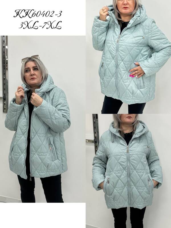 Kurtki damskie duże rozmiary Roz 3XL-7XL, 1 Kolor Paczka 5 szt